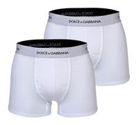 DOLCE & GABBANA Herren Boxershorts, 2er Pack - Regular Boxer, Baumwolle L Weiß