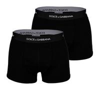 DOLCE & GABBANA Herren Boxershorts, 2er Pack - Regular Boxer, Baumwolle Schwarz XL