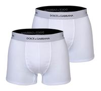 DOLCE & GABBANA Herren Boxershorts, 2er Pack - Regular Boxer, Baumwolle Weiß XL