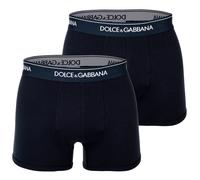 DOLCE & GABBANA Herren Boxershorts, 2er Pack - Regular Boxer, Stretch Baumwolle L Blau