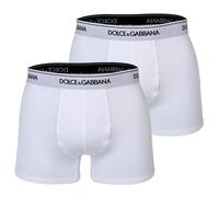 DOLCE & GABBANA Herren Boxershorts, 2er Pack - Regular Boxer, Stretch Baumwolle Weiß XL