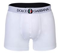 DOLCE & GABBANA Herren Boxershorts - Regular Boxer, Stretch Baumwolle M Weiß