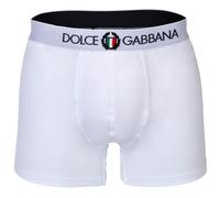 DOLCE & GABBANA Herren Boxershorts - Regular Boxer, Stretch Baumwolle Weiß XXL