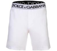 DOLCE & GABBANA Herren Jersey-Boxershorts - Continuative Shorts, Logo-Bund, Stretch Baumwolle Weiß / XL XL Weiß