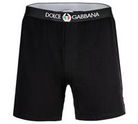 DOLCE & GABBANA Herren Jersey-Boxershorts - Shorts, Logo-Bund, Stretch Baumwolle M Schwarz