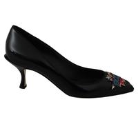 Dolce & Gabbana Schwarz Leder BOOM Heels Pumps Schuhe EU 37