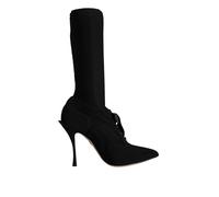 Dolce & Gabbana Schwarze Stiletto-Absatz Stiefel Halbhochschuhe 36,5 EU/IT