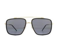 Dolce & Gabbana Sonnenbrille DG2220 02/81 Gold und Schwarz Braun Gradient Polarisiert Einheitsgröße