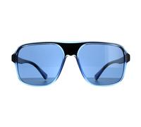 Dolce & Gabbana Square Mens Bleu transparent et noir noir DG6134 Lunettes de soleil Einheitsgröße