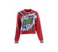 Dolce & Gabbana Women's Red Knitted Cashmere Cartoon Top Sweater EU 34 / UK 6