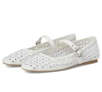 Dolce Vita Damen Rodni Eyelet Perf, Echtes weißes Leder, 39.5 EU