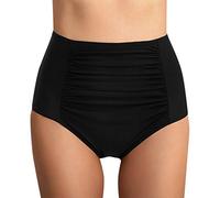 DolceTiger Bikinihose High Waist Für Damen Badeanzug Hose hohe Taille Bauchkontrolle Unterteile Damen-Slips Geraffte Bikini-Badebekleidung Tankinis-Set Bikini Mit Shorts