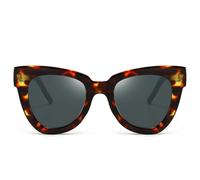 Dollger Sonnenbrille Damen Herren Retro Katzenaugen Übergroße Runde Sunglasses Vintage Cateye Sonnenbrille UV-Schutz Gläser Sun Glasses for Ladies,Leopard