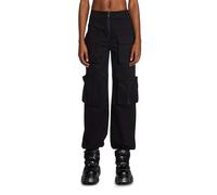 Dolls Kill Get Real Cargo Pants by Poster GRL - High-Waisted Relaxed Fit Utility Pants, Schwarz, X-Klein