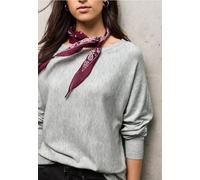 Strickpullover STREET ONE STUDIO, Damen, Gr. 34, erdgrau meliert, Stoff, 30% Polyester, 27% Polyacryl, 23% Polyamid, 20% Viskose, unifarben, regular fit normal, U-Boot-Ausschnitt, Bündchen, Pullover S