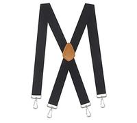 Doloise Herren-Gürtelschlaufen, strapazierfähig, 3,6 cm, Hosenträger mit 4 Karabinerhaken, Black-01, Einheitsgröße