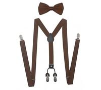 Doloise Herren Hosenträger Fliege Set Elastische Y-Form Stil Damen Hosenträger Fliege für Hochzeiten und formelle Veranstaltungen, Einheitsgröße