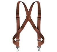 Doloise Herren Hosenträger Heavy Duty 2 Haken Hosenträger für Männer Verstellbare Hosenträger 3,6 cm breit groß und hoch Männer Seitenhaken, CAMEL, Einheitsgröße