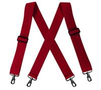 Doloise Strapazierfähige Gürtelschlaufen für Herren, 5,1 cm Hosenträger mit 4 Karabinerhaken, Rot/Ausflug, einfarbig (Getaway Solids), Einheitsgröße