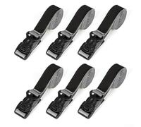 Dolvitrny Outdoor-Camping-Gurte, 6er-Pack, verstellbare Nylon-Gepäck- und Rucksackgurte für Wanderausrüstung, Kofferbindung, strapazierfähig, 128 kg Zugkraft (6 Stück, grau)