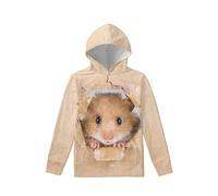Dolyues Casual Hoodies Sweatshirts Regular Fit Langarm Kapuzenpullover mit Tasche für Kinder, Hamster, 8-11 Jahre