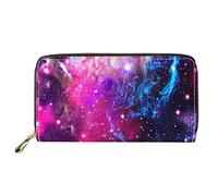 Dolyues Damen Geldbörse, Galaxy Print Clutch PU Leder Handyhülle Geldbörse, Reißverschluss Kartenetui Geldbörse für Damen Business