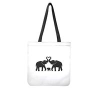 Dolyues Damen-Tragetaschen aus Segeltuch mit Tasche, großes Fassungsvermögen, wiederverwendbare Einkaufstasche, Large