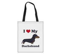 Dolyues Damen-Tragetaschen aus Segeltuch mit Tasche, großes Fassungsvermögen, wiederverwendbare Einkaufstasche, 42 x 34 x 1,5 cm