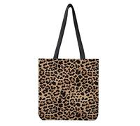 Dolyues Damen Tragetasche aus Stoff mit Tasche, wiederverwendbare Einkaufstaschen mit großer Kapazität, L