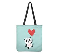 Dolyues Damen-Tragetaschen aus Segeltuch mit Tasche, großes Fassungsvermögen, wiederverwendbare Einkaufstasche, Large