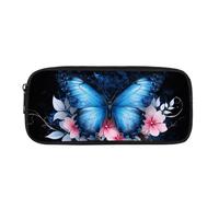 Dolyues Federmäppchen mit großem Fassungsvermögen für Jungen und Mädchen, Kinder, großes Federmäppchen, Reißverschluss, Organizer, Organizer, Make-up-Tasche, Schule, Schreibwaren, blau mit