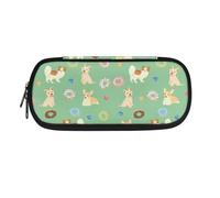 Dolyues Federmäppchen mit Hundemotiv, Federmäppchen, Münztasche, niedlich, für Damen, Make-up-Tasche, Kosmetiktasche, Bürobedarf, Organizer für Workout, hund, Taschen-Organizer