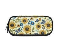 Dolyues Federmäppchen, Organizer, für Büro, Uni, Schule, große Aufbewahrung, Stifte-Tasche für Kinder und Erwachsene, sonnenblume, Taschen-Organizer