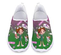 Dolyues Grün Lila Farbverlauf Krankenschwester Print Damen Sportliche Slip On Sneakers, Lässige Leichte Bequeme Arbeitsschuhe