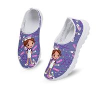Dolyues ImmergrüN Blau 3D Karikatur Krankenschwester Muster Damen Slip On Sneakers Mesh Flache Atmungsaktive Leichte Turnschuhe