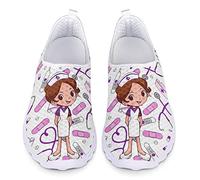 Dolyues Karikatur Pflegemuster Komfort Arbeits Schlüpfen Turnschuhe Beiläufig Sport Sportlich Laufen Joggingschuhe Leicht 40 EU