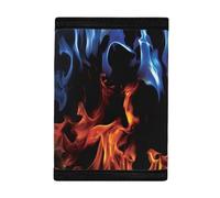 Dolyues Kinder-Geldbörse für Jungen, Outdoor-Sport, dreifach gefaltet, Münzgeldbörse, Blaues und rotes Feuer, Einheitsgröße, Modern