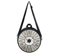 Dolyues Kleine runde Umhängetasche in Uhrenform, Damen-Umhängetasche, PU-Leder, wasserdicht, Tragegriff oben, Clock, One size