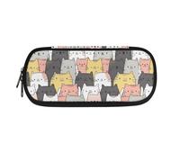 Dolyues Kleines Federmäppchen mit Katzenmotiv, mit Reißverschluss, kleines Federmäppchen, Federmäppchen, Münztasche, Kosmetiktasche, niedliche Aufbewahrungstasche, katze, Taschen-Organizer