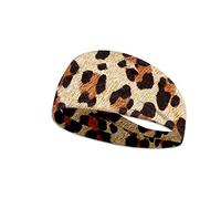 Dolyues Leopard Bandana Stirnband, Geparden-Haarbänder, Make-up-Stirnbänder, Schweißband zum Angeln, Yoga, Motorradfahren, Wandern, Crossfit