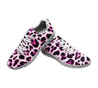 Dolyues Leopard Rosa Entwurf Drucken Laufschuhe Mode Atmungsaktiv Schnüren Sport Joggen Turnschuhe Leicht EU44