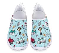 Dolyues Medizinisches Werkzeug Blaues Design Herren Schlüpfen Beiläufig Atmungsaktive Schuhe Leichte Sport Sportlich Joggen Wanderschuhe 38 EU
