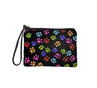 Dolyues Münztasche mit Reißverschluss, für Damen, Reisen, kleine Kosmetiktasche, Geldbörsen, Tasche mit Handgelenkschlaufe, Tierpfote