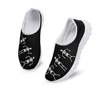 Dolyues Neuheit Damen Krankenschwester Turnschuhe - Cartoon Bär Damen Sneaker Galaxy Sugar Skull bunte Schuhe für Spaziergänge Sport Laufen, Tanzender Totenkopf, 39 EU