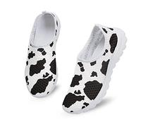 Dolyues Neuheit Krankenschwester Frauen Turnschuhe - Gothic Skull Niedlich Tier Schwein Hund Ethnisch Boho Trainer Sneaker Schuhe Walk Sport Laufen, kuh, 39.5 EU