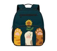 Dolyues Schulrucksack für Mädchen, Alter 4-6 Jahre, Kawaii, Vorschul-Büchertasche für Kindergarten, Kinder, erste Klasse, Büchertaschen, Pfoten-Sonnenblume, Tagesrucksack
