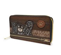 Dolyues Schwarzer Schnauzer Scottish Terrier Print Pu-Leder Geldbörse für Damen Münzreißverschluss Lange Geldbörse mit Kartenhalter Handytaschen
