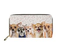 Dolyues süße Chihuahua-Hund Parrten-Geldbörse für Teenager-Mädchen, lässiger Reißverschluss, Kreditkartenetui, wasserdichte Geldbörse für Outdoor-Reisen, Einkaufen, Wandern