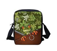 Dolyues Umhängetasche mit 3D-Druck, für Damen und Herren, Schultertasche für Reisen, Sport, Frosch-Design