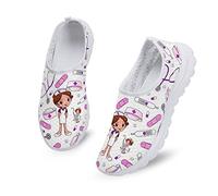 Dolyues WeißE Karikaturkrankenschwester Muster Frauen Trainer Sport Athletische Schuhe,Leichte Bequeme Turnschuhe Zum SchlüPfen